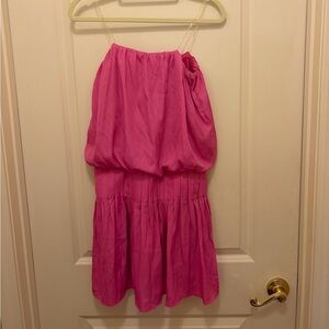Do+Be Strapless Flowy Hot Pink Dress